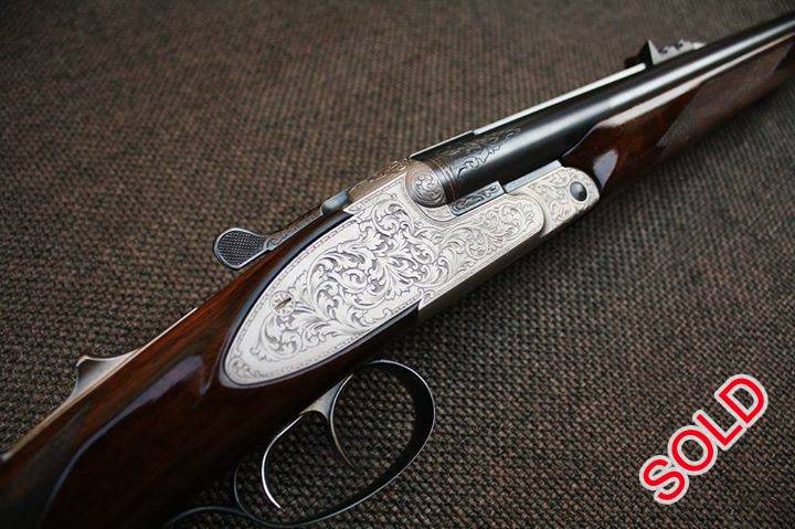 For Sale, This rifle has fired plus minus 50 shots and is in very good condition(almost new) London oil finish. Engraving by Armin Winkler. Dies, brass and bullets also for sale. A beauty at a never to be repeated price. Rifle can be viewed at Ralph Badenhorst Gunsmiths.