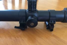 Leopold VX iii 8.5 - 25 x 50 LR, Leopold VX iii 8.5-25 x 50, 30mm tube, varment reticle, tactical turrets, side parralax adjustment. Comes with leopold rings for picatini rail mounting.