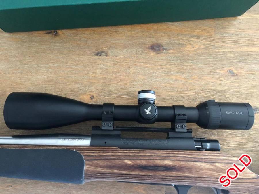 Swarovski Z5 5-25x52 P BT Rifle Scope, Im selling my Swarovski Z5 rifle scope. The scope has done very little service on my rifle and no longer in use. Its time for him to move on.

I can include the scope rings for an additional R500.

Feel free to whatsapp or call.