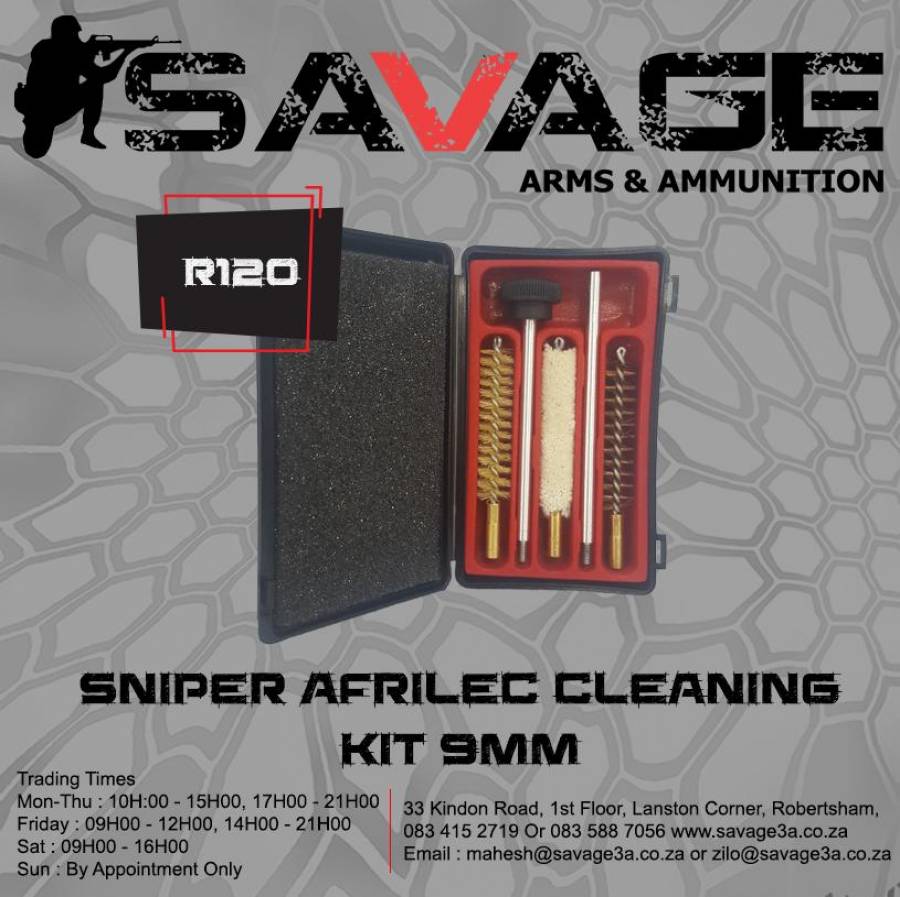 Cleaning Kits for Rifles and Hand Guns, R 120.00