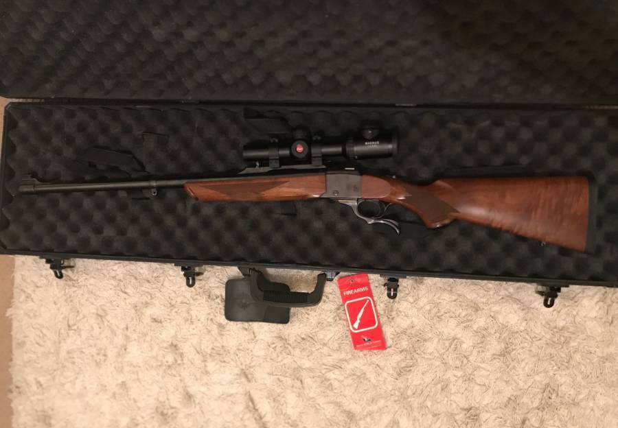 Ruger No1, Tropical model, good walnut stock. Rifle is in Zimbabwe.