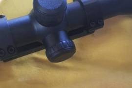 Starter Rifle Scope , 2 x Brand new Nikko Sterling Gold Crown Airking 4x32AO rifle scopes available for R500 each. Specifically designed for springer air rifles but will also work perfectly well on a low powered rimfire rifle. Take both for only R900. 

I would prefer a face to face cash deal (in Pretoria somewhere) but I can send via Postnet anywhere in SA for R100 extra. 