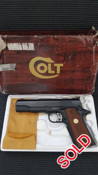 Colt Gold Cup National Match, Colt Gold Cup National Match in original box
Previous owner maybe shot a box of ammo with it - I have not shot it once!
It is a safe queen and absolutely mint
Buyer pays storage
Whatsapp Only