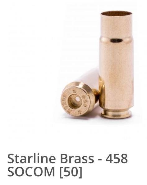 Starline Brass 458 SOCOM NEW, 50p/pack