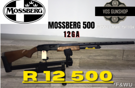 MOSSBERG 500 12GA SHOTGUN, R 12,500.00