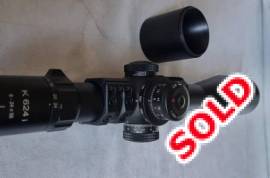 Kahles K624i Gen2 CW, Kahles K624i tactical rifle scope. Scope in excellent condition.
Reason for selling - upgrading to Zero Compromise 5-27 

Large Field of View
Very forgiving eyebox
Illuminated reticle
Mill Rad - 1 click = 1cm @ 100meter (0.1mil)
Mil 4 reticle
34mm tube
56mm objective
FFP scope (first focal plane)
CW (clock wise) turret turn
Double turn turrets, physical second turn indicator
Zero Stop

Scope is in mint condition, you are welcome to come and view if serious.
Extra Sunshade included (valued @ $60)
SPUHR mount not included.
 