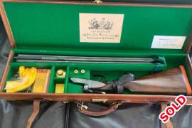 Hollis 375fl. Double rifle for sale, Holis 375fl. Double rifle for sale, 70%cc, cased, with ammo dies cases. 
