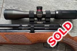 Gamo Coyote whisper with air tank(Scope excluded), PRICE NEGOTIABLE
Urgent sale
Gun is in very good condition.
Air silender in great condittion.Was send for hydro and visual in 2023
The gun is very accurate and fun magizine holds 10 pellets.
2 Tins of h&n pellets included.
Air silender regulator and adapter include with filling probe and hose for gun

Great Gun to have fun with and to take care of those pest.
The gun is very quiet.
 