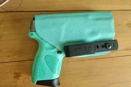 Taurus G2C 9mm P for sale, Taurus G2C 9mmP
Cyan frame/Silver slide
3 x mags
Holster
Carry Case
Less than 50 rounds fired 
R6000