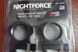 30mm Nightforce scope mounts, 30mm Nightforce mounts high. Brand new.