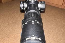 Zeiss V4 Conquest SFP 6x24-50 , Basically brand new! 6x24-50 SFP with external locking windage turret and external elevation turret, zero stop, sun shade, Lens covers, original box, Illuminated reticle, rings for R 1000 extra