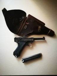 Pistols, Target Pistols, 9 9mm Luge, 1942, 9mm Luger, Used, South Africa, Orange Free State