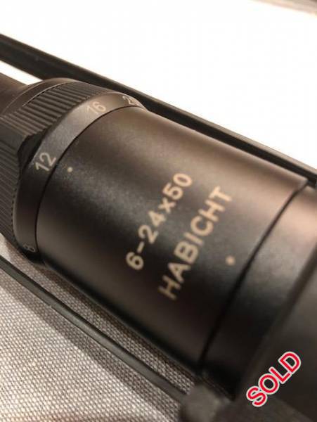 Rifle scope for sale, Swarovski Habicht 6-24x50 PV with TDS reticle for sale.
 
