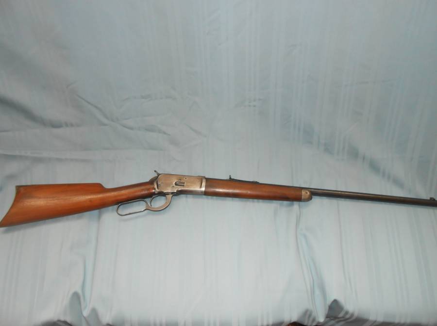 Winchester Model 1892 25-20 for sale, This rifle is in excellent condition respective of its age. Ammunition often available as Remington and Winchester both still manufacture 25-20. Popular for Cowboy shooting. comes with one box of reloads. 