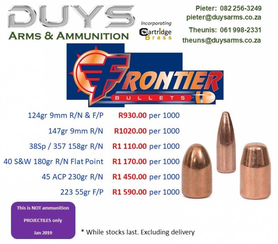 Bullets, Frontier CMJ Bullets