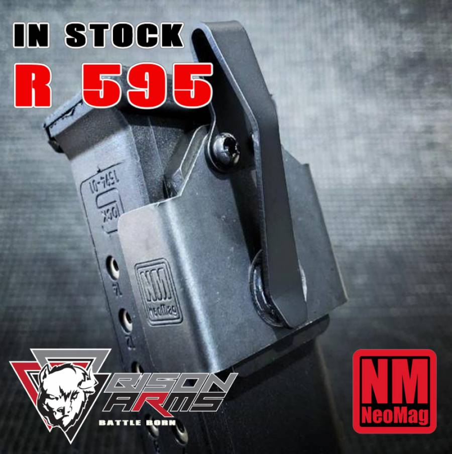 NeoMag, PRICE DROP, last of the stock
NeoMag
Titanium pocket clip
Steel construction with BLACKNITRIDE finish
Stainless steel hardware
Powerful Neodymium magnet
Holds most magazines including Glock
Small - .380
Medium - 9mm & .40S&W - SOLD OUT
Large - .45ACP
For both single & dounble stack magazines