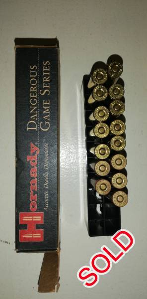. 458 components , 11x Hornady casas
10x Pmp cases
9x Winchester cases
​​​​​​10x Pmp 475gr solids bullet heads 
15x Hornady 500gr DGS factory Ammo 
Call or Whattsup for more info 0828516548 Stephen 

​​​
