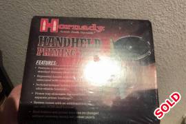 Reloading Equipment, Hi, 

I have the following reloading items for sale: 

1.Lyman Crusher press
2. Hornady hand priming tool (Still in original packaging) 
3. Hornady powdee measure (Still in original packaging)