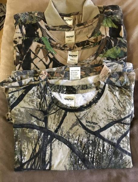 Used Sniper Shirts , Price is for all. Size Large. Can courier for an extra R99.