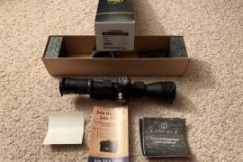 Leupold Mark 6 3-18x44mm  Rifle Scope, Product Information
Smaller, lighter, and faster, the Leupold Mark 6 3-18x44mm M5B2 (34mm) Rifle Scope is a hunter's dream. With the Xtended Twilight Lens System, you can start earlier and stay later -low light is no longer an issue. In addition, it has blackened lens edges for reducing unwanted glare and diffusion, which in turn, provides better resolution, contrast, and performance in any lighting condition. DiamondCoat 2 is an ion-assist lens coating that makes this scope more durable than others are because it offers a superior level of abrasion resistance. With a powerful 6:1 zoom ratio, you can get up close and personal with the game that you are hunting. Never miss a shot again.