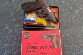 Astra 7.65mm, Astra 7.65mm pistol in original box
2 magazines
Good condition
Hasnt been fired more than 50 times