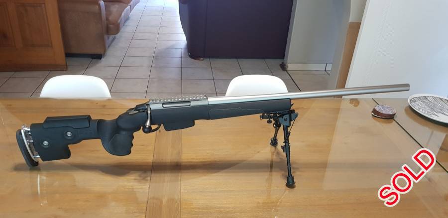 TIKKA T3 Super Varmint 6.5x55, Tikka T3 6.5x55 Swedish, Super Varmint. Fitted with a brand new adjustable full synthetic GRS Berserk Stock. This rifle is brand new and has shot less than 200 rounds. Bi-pod not included. The original box and original stock is still available.