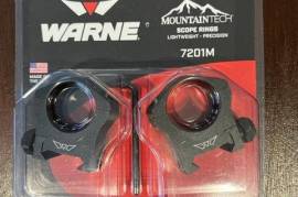 Warne Mountain Tech 1inch Scope Rings, I am selling this Warne Mountain Tech 1inch Scope Rings as it was the incorrect size for my scope.