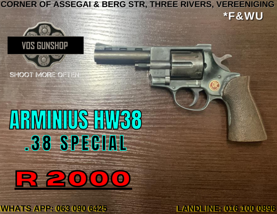 Revolvers, Revolvers, ARMINIUS HW38 .38SPECIAL, R 2,000.00, ARMINIUS , HW38, .38 SPECIAL, Used, South Africa, Gauteng, Vereeniging