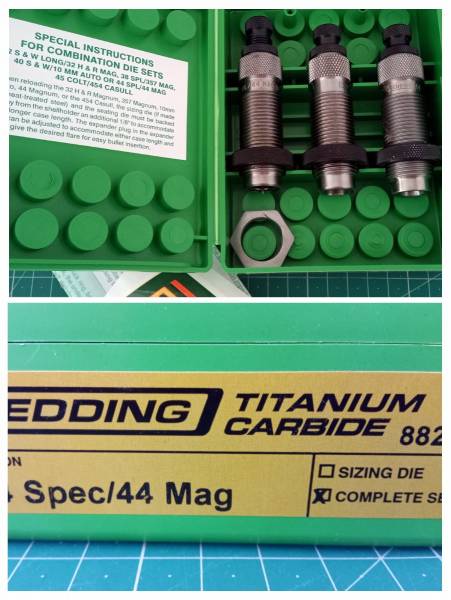 Redding , 44 Mag Titanium Carbide reloading die set
 