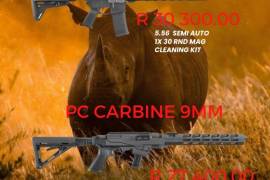 Ruger AR15 and PC Carbine 9mm, R 30,300.00