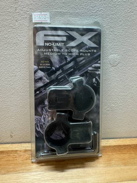 FX No-Limit Scope mounts, 30mm scope mounts for 9-11mm dovetail.
Adjustable height, medium to high