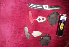 MDW Cohort, I have the above to sell as a combo as well as a Gerber folder for R350 and a Bastinelli Persian Neck Knife for R400 ,Negotiable on those two 