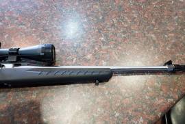 Ruger 10/22 Anniversary Model, 50 Anniversary model with muzzle brake, peep sights, 2 x 10 round magazines.
Hawke Ballastic illuminated scope with picattini rail.
Factory mould Stock