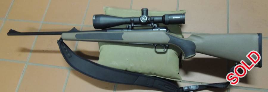 Mauser M03 7x57, MAUSER M03 IN 7X57 (MAJUBA)
COMES WITH NIGHTFORCE SHV 5-20X56 TELESCOPE
QUICK RELEASE MOUNTS
MAUSER SLING
INTERCHANGABLE BARREL TO OTHER CALIBRE'S
RCBS DIE SET
PLENTY OF AMMO AND DOPPIES
FANTASTIC RIFLE IN PRESTINE CONDITION IN VERY RARE CALIBRE FOR MO3
 