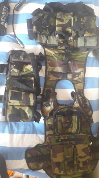 Paintball gun and equipment, Negotionable
Please let me know if you are interested
Looking to sell as soon as posible 
-Paintball gun in good working condition, recently serviced.
-Foldable stock + spare stock
-new barrel + stock barrel
-neck protector
-anti fog mask
-3× 100 round pods
-3× 50 round pods
- gun oil
- 1× 12 oz gas bottle
-1× 20 oz gas bottle
-200 paintball rouns
- 50 marble rounds
-1 gas extension coil for much easier use
-1 gas and 400 round holster
-1 vest( 7 pod holsters, 2 pockets, 1 gas holster) easy fit
