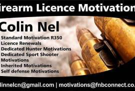 Firearm motivations country wide, All firearm motivations including renewals done country wide. R395 per motivation