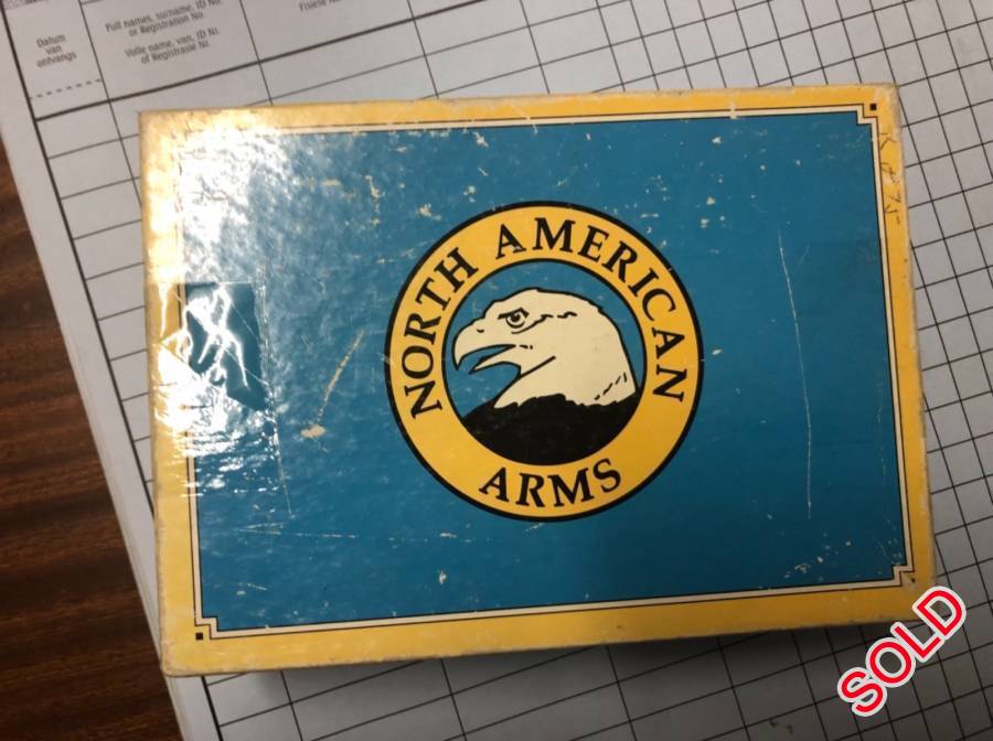 North American Arms, North american arms .22 never been fired.
for mor info call 0827753373