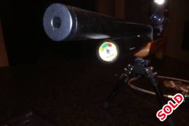 Pcp air rifle, Air rifle includs an illuminated scope, bipod, torch with attachment and an attachment to fill the rifle from a scuba tank (no scuba tank) 