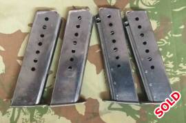 Walther P38 Magazines for sale, 4 x Walther P38 magazines for sale R150 each, R99 postage via Postnet.