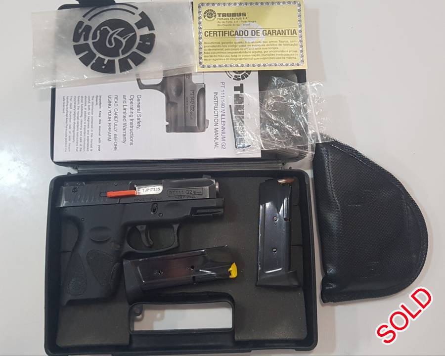 Taurus pt111g2 , Taurus pt111g2 9mmP my wife's carry gun. Comes with 2 magazines and sticky holster, immigration sale