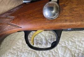 7 mm Remmington Magnum Hunting Rifle, This is a very specialy crafted Parker Hale Hunting rifle. It has a gold trigger, hand carvings and wooden inlays. a True collector's item.
Very few shot fired. Gun shop inspection revealed clean barrel, and indicated also that is has harly been used.
Reason for selling: emigrating