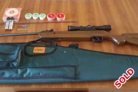 UltraTec UT1906 Air Rifle with accessories, I am selling my Ultra-Tec Air rifle with accessories.
- Scope
- Cleaning Kit
- Targets
- 5x tins of pellets (Balines & Lead pellets)
- Bag

Rifle Specifications
- Calibre: .177 (4.5mm)
- Velocity: 850fps - 900fps
- Secondhand (hardly used / as new)