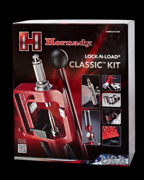 Hornady L&L Classic Kit, Precision and ease make the Classic Press a winner.

A single stage press is perfect for both beginners and those who want complete control over the entire process. The Lock-N-Load Classic delivers both dependability and precision with its uniquely angled, solid cast frame that offers greater visibility and easier access to the cartridge. Designed to assure perfect die and shell holder alignment, its Lock-N-Load quick change bushing system also makes the process quick and easy.
