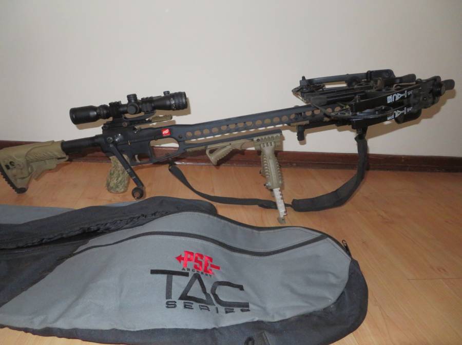 PSE Tac15-i Crossbow with BAG, Add-ons & T-Box, URGENT SELL
REDUCED TO SELL!! Original asking price R13500

Tac15-i Crossbow made by PSE archery .
It shoots a 26 inch arrow at 400feet per second , with add-ons , an adjustable bipod that doubles as a foregrip, a second foregrip, a laser , 2 x scopes , sling, 1x bag , crank, Target Box, small variety  broad heads and more.
No arrows included.

Great for Sport , target shooting & hunting out of a hide. Walk & stalk not advised. 
Worth R25000 so priced already made fair but we will be open to negotiate as that it's a immigration sale & we are not allowed to take it with. 

 