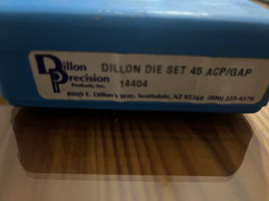 DILLON CARBIDE DIE SET 45 ACP/CAP, The Dillon .45 ACP, .45 Auto Carbide Handgun 3-die set is used for reloading .45 ACP ammunition (a.k.a. .45 Auto). This 3-die set includes a sizing/depriming die, a bullet seating die and a crimp die. Dillon dies are designed to work best on Dillon progressive reloading machines. Although all Dillon dies have standard 7/8