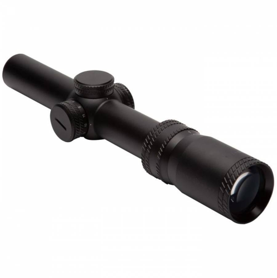 Sightmark Citadel 1-6X24 Riflescope - CR1 MOA Reti, Sightmark Citadel 1-6X24 Riflescope - CR1 MOA Reticle
BDC reticle calibrated for .223 55gr
6:1 zoom ratio
Capped
Low profile turrets
Second focal plane reticle
Single-piece 30mm tube
Red reticle illumination
Shockproof
Waterproof
Fog-proof