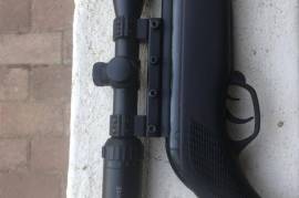 GAMO CFX AirGun For Sale! Scope included!, Very accurate rifle! Ideal for target shooting as well as pigeons, rats, guinea fowl,etc.
Extras to be given with is a set of mountings, a rifle bag to protect the rifle, 500 pellets(.177).
The rifle can shoot up to 1000 ft per second depending on the weight of the pellet.

Scope Specs: HAWKE Vantage 3-9X40 AO MIL DOT RETICLE.
RFS: Moving to Namibia
