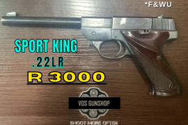 SPORT KING .22LR PISTOL , DON'T MISS OUT ON THIS AMAZING DEAL!!!

FEEL FREE TO CALL, EMAIL, VISIT THE SHOP OR WHATS APP FOR ANY FURTHER ENQUIRIES!!!