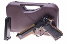 Beretta 9mm, 92FS Dual Tone, Beretta 9mm, 92FS Dual Tone (Bronze & Black), 2 Magazine, 15 Round
