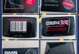 SHIELD MINI SIGHT LOW PROFILE POLYMER RED-DOT, 1 X Brand New Sealed  Shield  Mini Sight SMS . Pretoria.
Sheild Sights SMS Red Dot Sight Specifications and Features:
Shield Sights Item Number: SMS-4MOA-POL
Magnification 1X
Reticle: 4 MOA Red Dot
Molded Polymer Lens
Low Parallax Coating
Fast Automatic Brightness Adjustment
Nylon Glass Filled body Construction
Weight 17.5 oz
Runs on 1X CR2032 Battery
Assembled in the UK
Black
Fits:
Optics Plates or Pistols with a Shield Sights SMS Foot Print  @R5000. Shipping via Postnet to Postnet @R115 or can arrange Pudo or Paxi @R100 ????